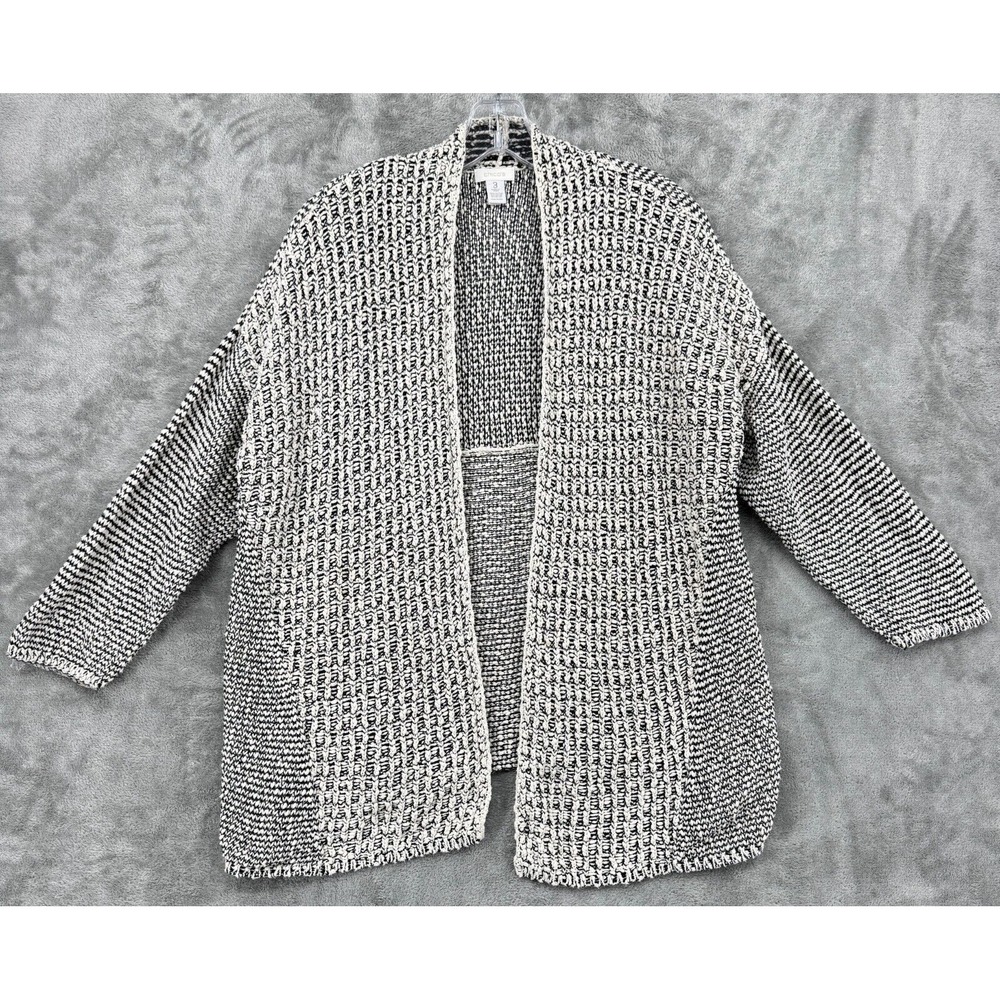 Chicos Sweater Womensa Size 3  XL Open Front Cardigan Marled Cozy Quiet Luxury